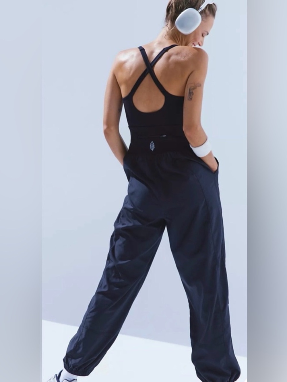 Free People Movement Righteous Navy Runsie Jumpsuit